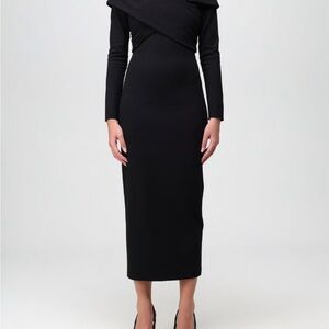 Emporio Armani Black Long Sleeve Dress